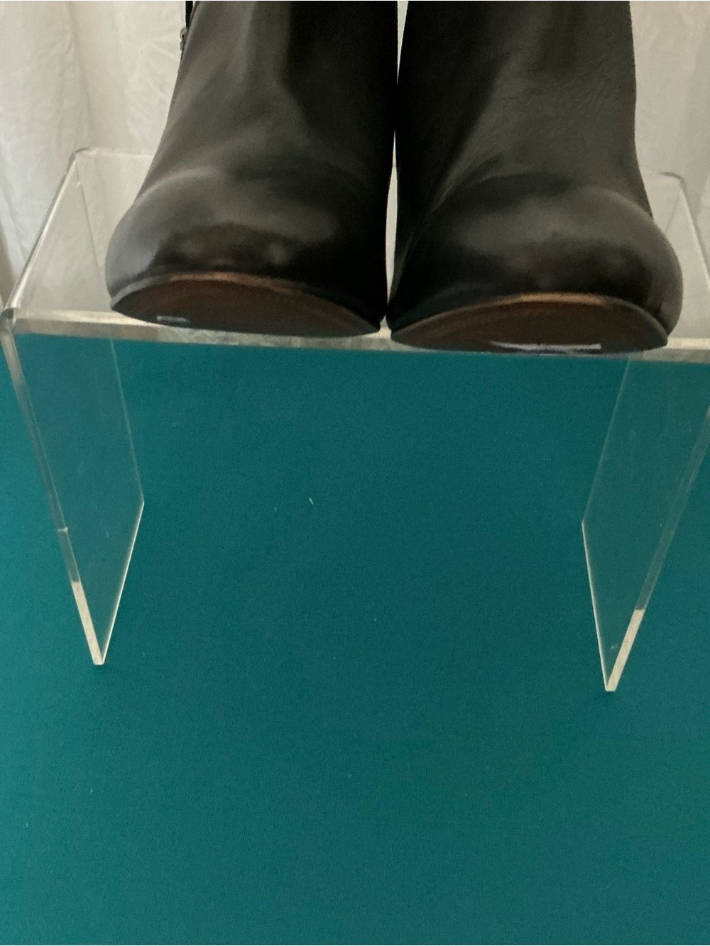 Lands END Black Ankle Boots with Slim Heel - Picture 8 of 10